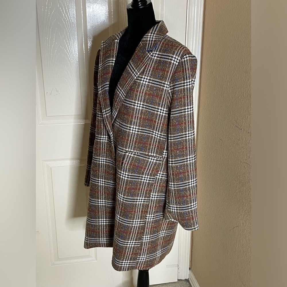 Court & Rowe Womens Car Coat Topper Jacket Front Button Tweed Plaid Cute XL‌‌‌‍‍ - Picture 4 of 10